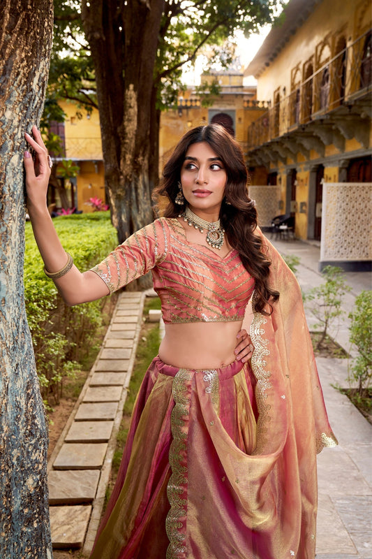 Carika Silk Designer Lehenga Choli Set With Embroidered Dupatta For Women
