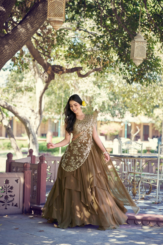 Wedding Special Marble Embroidered Lehenga Choli Collection