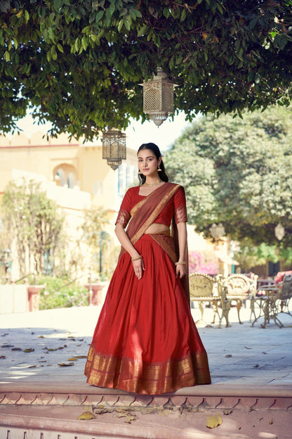 Classic Poly Cotton Traditional Lehenga Choli Set