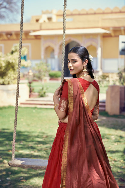 Classic Poly Cotton Traditional Lehenga Choli Set