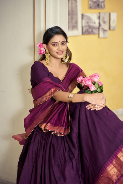 Classic Poly Cotton Traditional Lehenga Choli Set