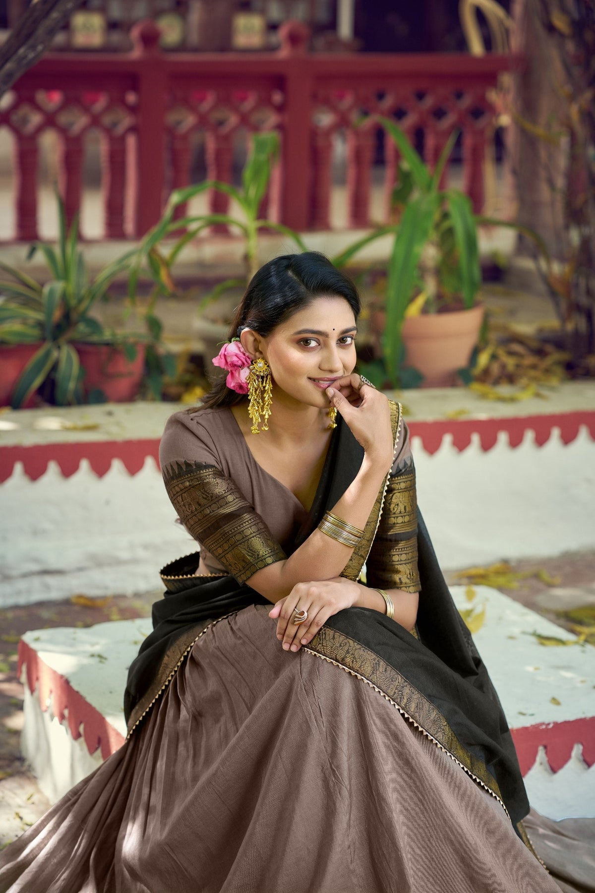 Classic Poly Cotton Traditional Lehenga Choli Set
