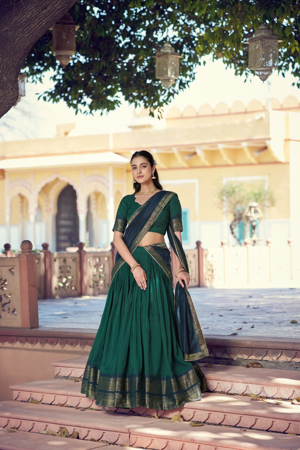 Classic Poly Cotton Traditional Lehenga Choli Set